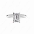 thumbnail image 1 of Cora Jewellery 4CT Emerald Moissanite Bridge Diamond Solitaire Engagement Ring For Women, 18K White Gold, 1 of 5