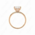 thumbnail image 1 of Cora Jewellery 4CT Bridge Diamond Emerald Moissanite Solitaire Engagement Ring For Women, 18K Rose Gold, 1 of 5