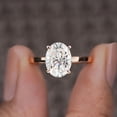 thumbnail image 1 of Cora Jewellery 4CT Oval Moissanite Engagemet Ring For Women, 10K Rose Gold, 5 US, 1 of 6