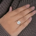 thumbnail image 1 of Cora Jewellery 4CT Oval Moissanite Solitaire Engagement Ring For Women, 14K White Gold, 1 of 6