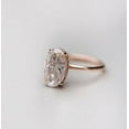 thumbnail image 1 of Cora Jewellery Huge 4TCW Oval Moissanite Hidden Halo Engagement Ring For Women, 10K White Gold, 1 of 5