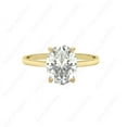 thumbnail image 1 of Cora Jewellery Tulip Basket 3CT Oval Moissanite Solitaire Engagement Ring For Women, 10K Yellow Gold, 1 of 8