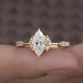 thumbnail image 1 of Cora Jewellery Vintage Style 1.0CT Marquise Cut Engagement Ring for Women, 14K Yellow Gold, 10.5 US, 1 of 9