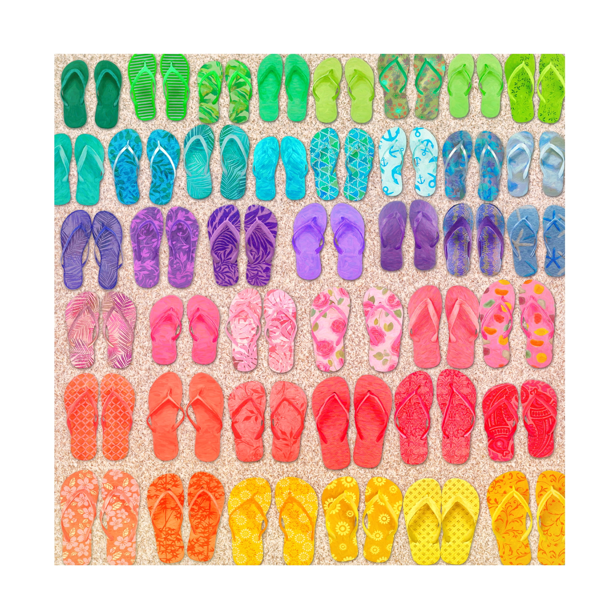 Cora Niele 'Rainbow Flipflops' Canvas Art
