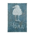 thumbnail image 1 of Cora Niele 'Seagull on Blue Wood' Canvas Art, 1 of 3