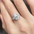 thumbnail image 1 of Cora jewellery 3CT Pear Cut Moissanite Engagement Ring For Women, 14K White Gold, 1 of 5