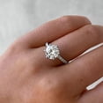 thumbnail image 1 of Cora jewellery 6 Prong 2CT Round Moissanite Solitaire Engagement Ring For Women, 14K Yellow Gold, 1 of 5