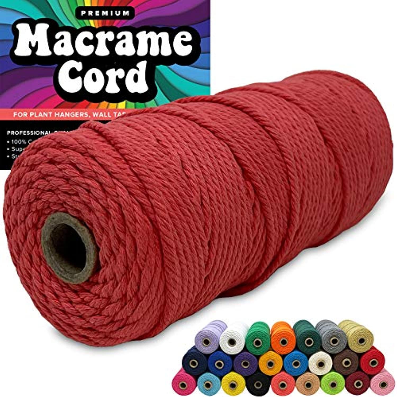 Macrame Cord 4mm 3mm or 5mm rope single twisted natural 100% cotton