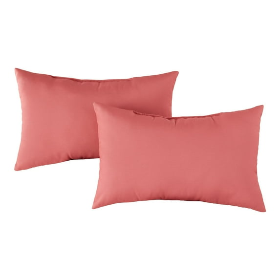 Coral 19 x 12 in. Outdoor Rectangle Throw Pillow (Set of 2) by Greendale Home Fashions