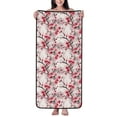 Coral Bath Towels Retro berry blossom elegant Quick Drying Bath Sheets