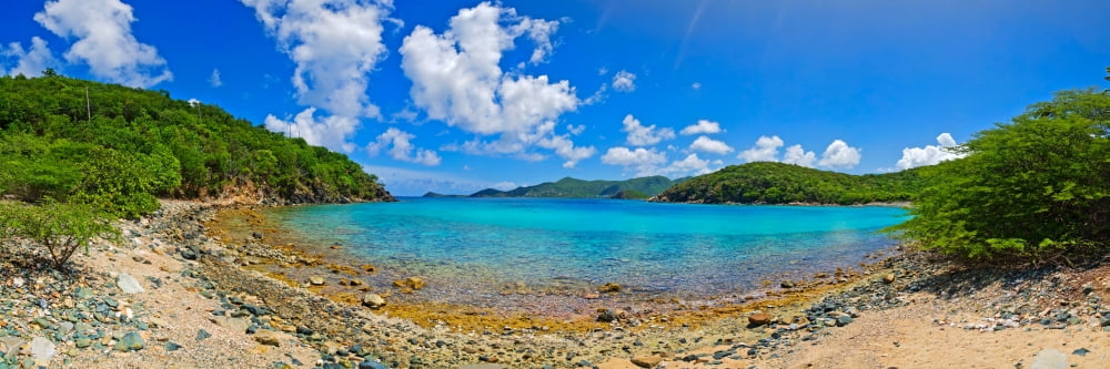 Coral Bay St John US Virgin Islands Canvas Art - Panoramic Images (27 x 9)
