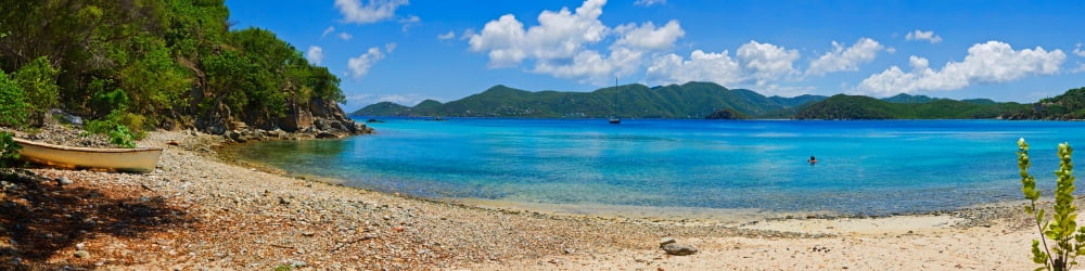 Coral Bay St John US Virgin Islands Canvas Art - Panoramic Images (48 x 12)