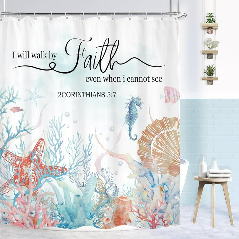Fabric Mermaid Bath Shower Curtain Ocean Bathroom Accessories Coastal Home Decor Fabric Mermaid Bath Shower Curtain Ocean Bathroom Accessories Coastal Home Decor