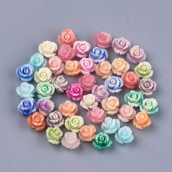 Coral Beads Dyed Flower Mixed color 10x10.5x8mm Hole: 1mm Coral
