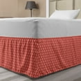 thumbnail image 1 of Coral Bed Skirt, Seasonal Flower Pattern with Petal Leaves the Spring Blooms Like Feminine Romantic Design, Elastic Bedskirt Dust Ruffle Wrap Around for Bedding Decor, 4 Sizes, Coral, by Ambesonne, 1 of 2