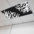 thumbnail image 1 of Coral Black Fluorescent Light Covers, Coastal White Ocean Marine Nautical Beach Magnetic Light Covers for Ceiling Lights, Fluorescent Ceiling Shade Filters for Classroom Bedroom Office 4x2Ft x 1PCS, 1 of 8