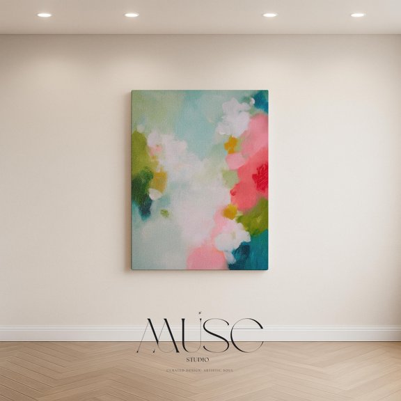 Coral Bloom Wall Art Soft Floral Statement Decor Botanical Living Room Bedroom Unframed Paper Print