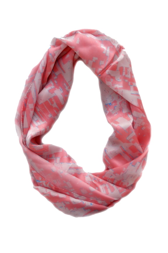 Coral Breeze Infinity Silk Scarf