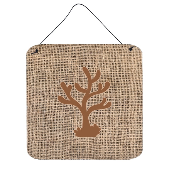 Coral Burlap and Brown BB1101 Wall or Door Hanging Prints