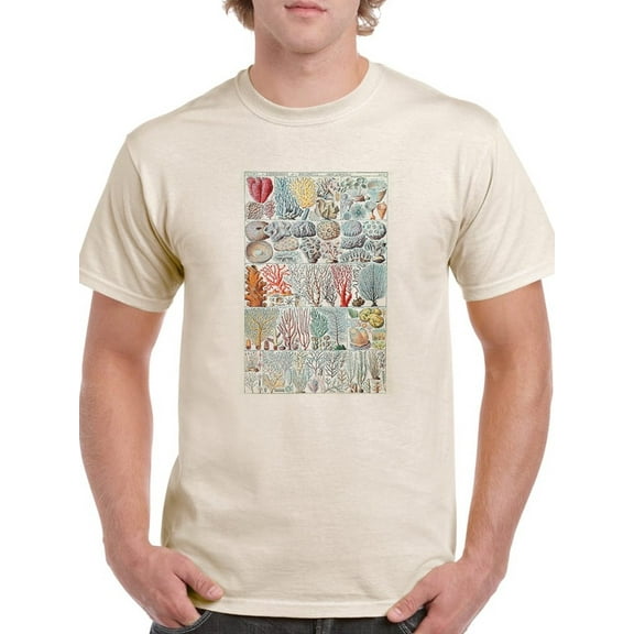 Coral Chart. T-Shirt Men -Vision Studio Designs, Male Medium
