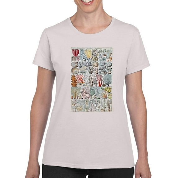 Coral Chart. T-Shirt Women -Vision Studio Designs, Female Medium