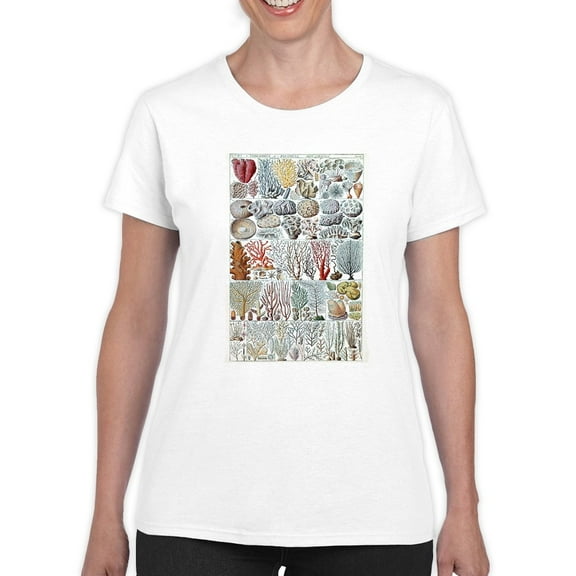 Coral Chart. T-Shirt Women -Vision Studio Designs, Female Medium