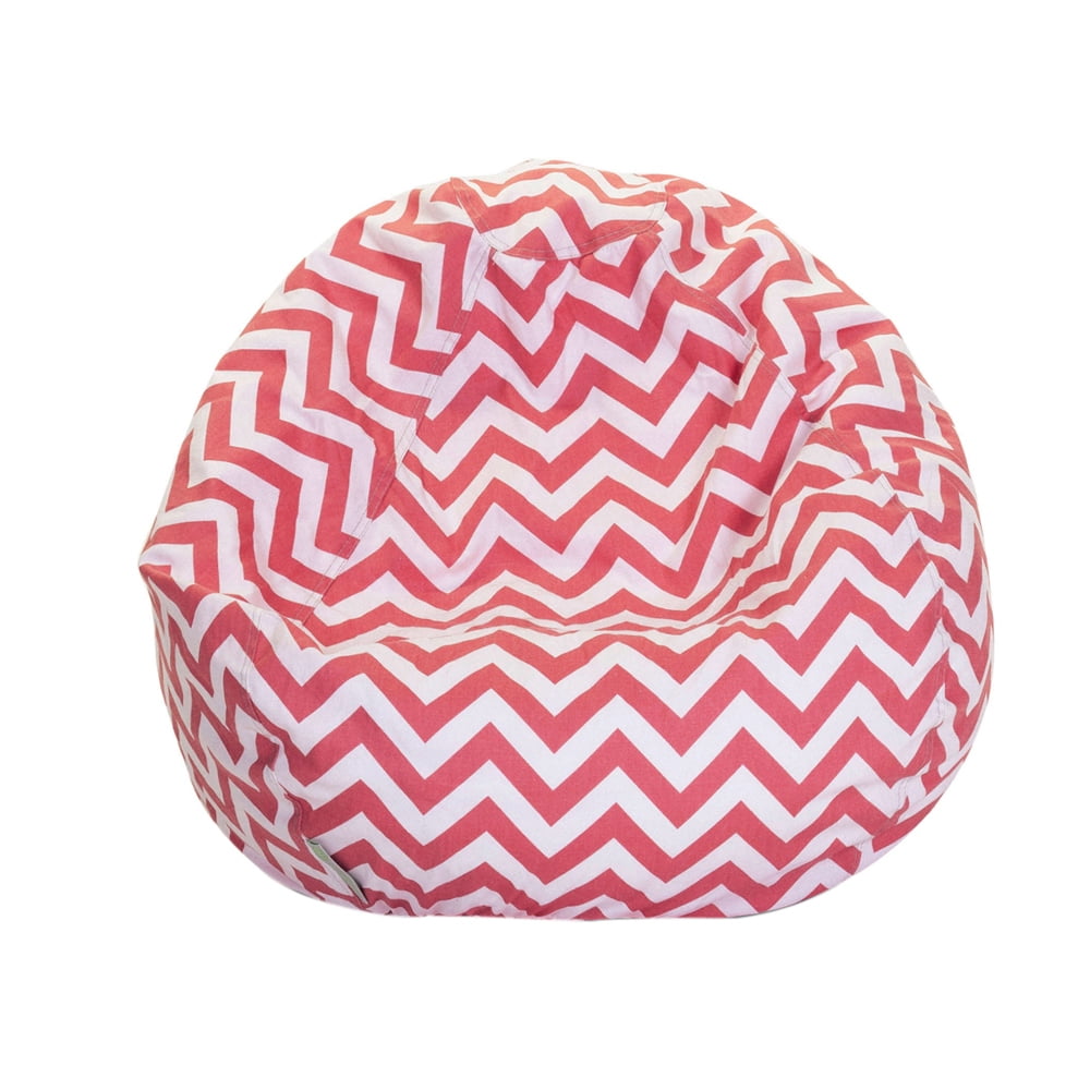 Coral Chevron Small Classic Bean Bag