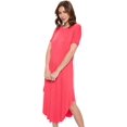 thumbnail image 1 of Coral Chic Large-X-Large Size Women's Rayon Stretch Short Sleeve T-Shirt Long Crew Neck with Side Pockets for Summer/Casual Dresses, 1 of 6
