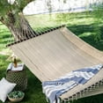 thumbnail image 1 of Coral Coast Taupe Brown Quilted Double Hammock, Product Assembled Size 13 ft L x 4.5 ft W, 1 of 5