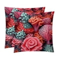 thumbnail image 1 of Coral Covers Set of 2 - Available in 16x16, 18x18, 20x20 Inches with Unique Patterns - for Home Decor, Throw Pillow Inserts, Pillow Inserts, Bed Pillow - Ideal for All Occasions!, 1 of 6