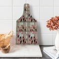 thumbnail image 1 of Coral Cutting Board, Heart Shaped Swirling Leaves over Striped Squared Lines Urban Life Graphic Image, Decorative Tempered Glass Cutting and Serving Board, Wine Bottle Shape, Coral Grey, by Ambesonne, 1 of 1