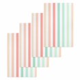 thumbnail image 1 of Coral Cyan Stripe Hand Towels Set,Waffle Weave Kitchen Towels 4PCS,Geometric Grey White Vertical Striped Microfiber Hair Face Bath Tea Towel Absorbent Quick Drying Cleaning Dish Cloths,15.7"x23.6", 1 of 7