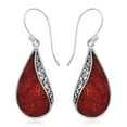 thumbnail image 1 of Coral Vintage Earrings for Women in 925 Sterling Silver - Dangling Drop Earrings Handmade Birthstone Boho Jewelry Birthday Christmas Gifts, 1 of 7