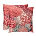 Coral Decorative Bed Pillow Covers Throw Pillows Set with Unique