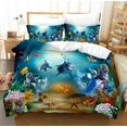 thumbnail image 1 of Coral Duvet Quilt Cover Queen Bedding Set Comforter Cover, 1 of 4