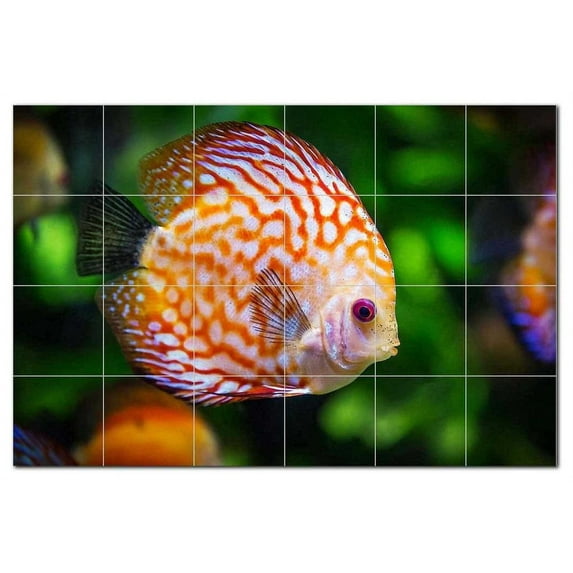 Coral Fish Underwater Ceramic Tile Mural Kitchen Backsplash Bathroom Shower, 403