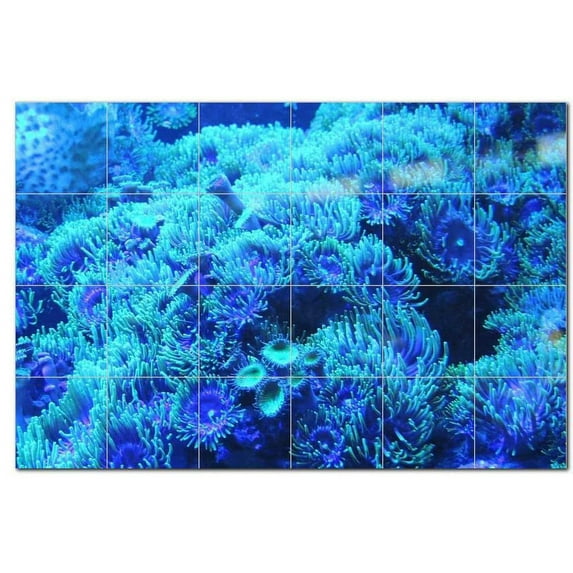 Coral Fish Underwater Ceramic Tile Mural Kitchen Backsplash Bathroom Shower, 403