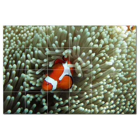 Coral Fish Underwater Ceramic Tile Mural Kitchen Backsplash Bathroom Shower, 403