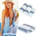 thumbnail image 1 of Coral Fleece Absorbent Beach Towel*1 Piece Oversized Striped Beach Towel Weave Absorbent Soft Pool Towel for Travel Swim Beach & Vacation, 1 of 9
