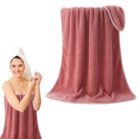 Coral Fleece Bath Sheet Cozival Oversized Coral Fleece Bath Sheet - Extra Large 70X140Cm Plush Towel for Adults, Ultra Soft and Highly Absorbent, Thick and Cozy for Bathroom, Shower, and Spa Use, B