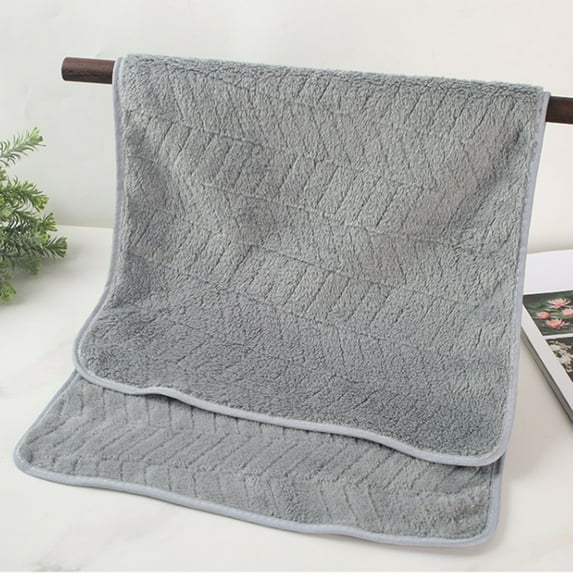 Coral Fleece Bath Towel | Soft Absorbent Thick Microfiber Polyester | Hemmed Edges Durable | Lightweight Quick Dry | Hanging Loop | Multiple Colors | 1 Pack | 55.1x27.5in