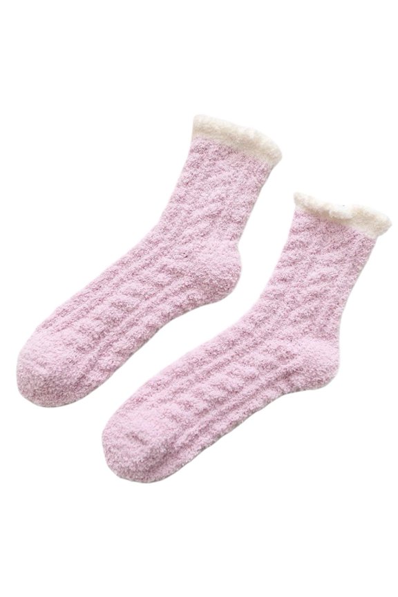 Coral Fleece Cat Claw Socks Length Velvet Floor Socks Winter Warm