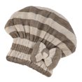 thumbnail image 1 of Coral Fleece Hair Drying Towel Dry Cap Adult Hair Drying Towel Lightweight Strong Absorbent Brown, 1 of 7