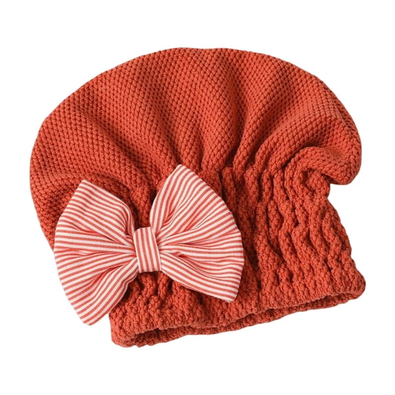 Coral Fleece Hair Drying Towels Head wrap with Bow-knot Shower Cap Hair Turban HairWrap Bath Cap For Women Girls Curly Long & Wet Hair