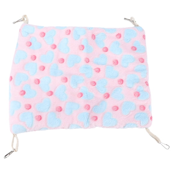 Coral Fleece Hammock for Small Pets, Envelope Style Hanging Bed Cage with Hooks Hamsters Rabbits