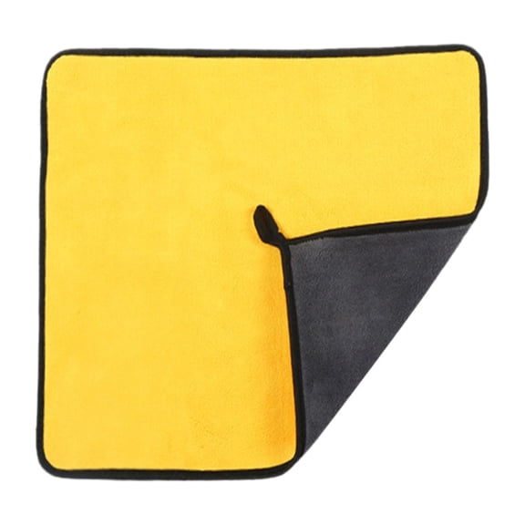Coral Fleece Microfiber Car Drying Towel, Highly Absorbent Auto Cleaning Cloth for Car Wash Detailing, Soft Thick Plush Towel for Truck Motorcycle Rv Boat, Scratch-Free Lint-Free Car Care , 12" X 12"