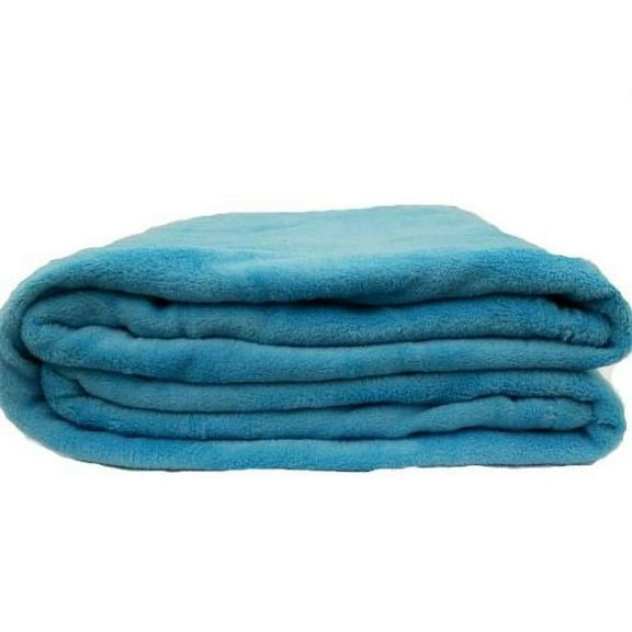 Coral Fleece Throw Blanket Soft Elegant Cover Full Turquoise