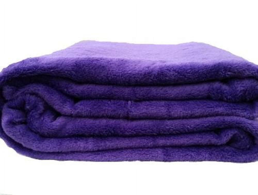Coral Fleece Throw Blanket Soft Elegant Cover Queen Lavender
