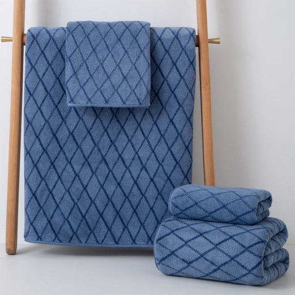 Coral Fleece Towel Soft Absorbent Quick Drying Face Towel Hair Drying Towel Mesh Pattern Bathroom Shower Towel Lightweight Home Travel Daily Cleaning Textile Men Women