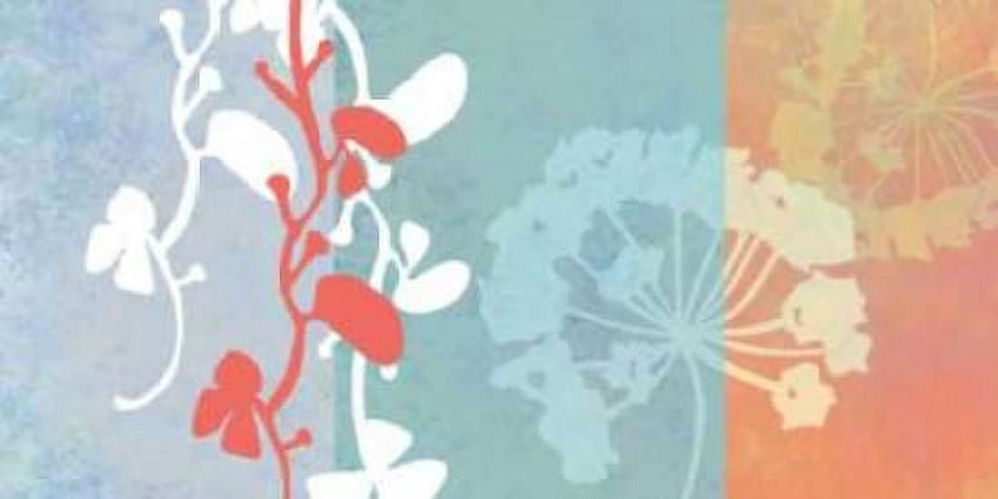 Coral Flowers Canvas Art - Jan Weiss (24 x 48)